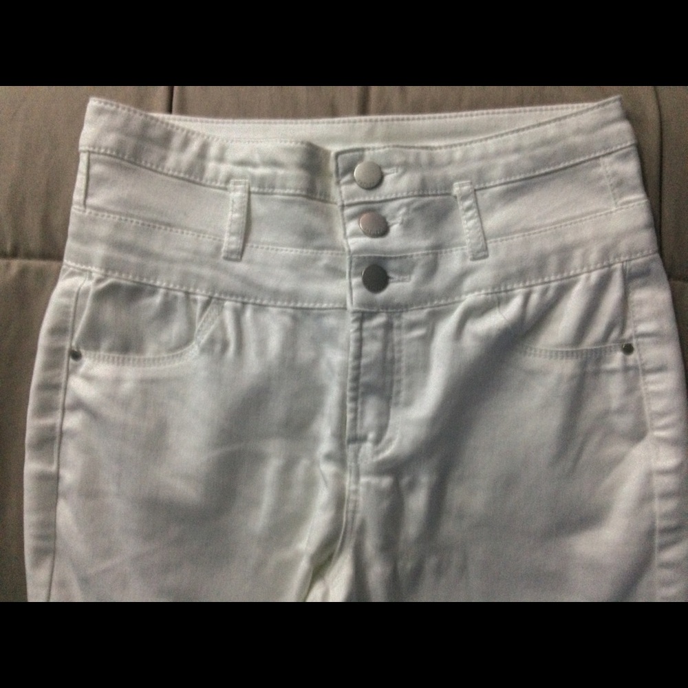 High Waisted White Charlotte Russe Jeans